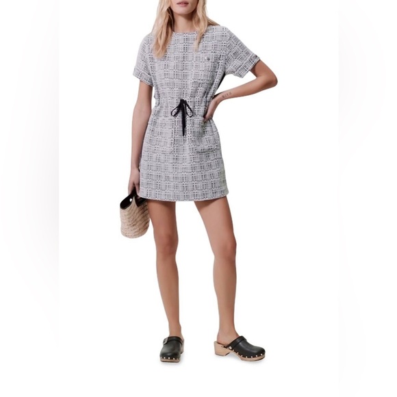 Maje Retrolia Drawstring Tweed Dress - Picture 1 of 11